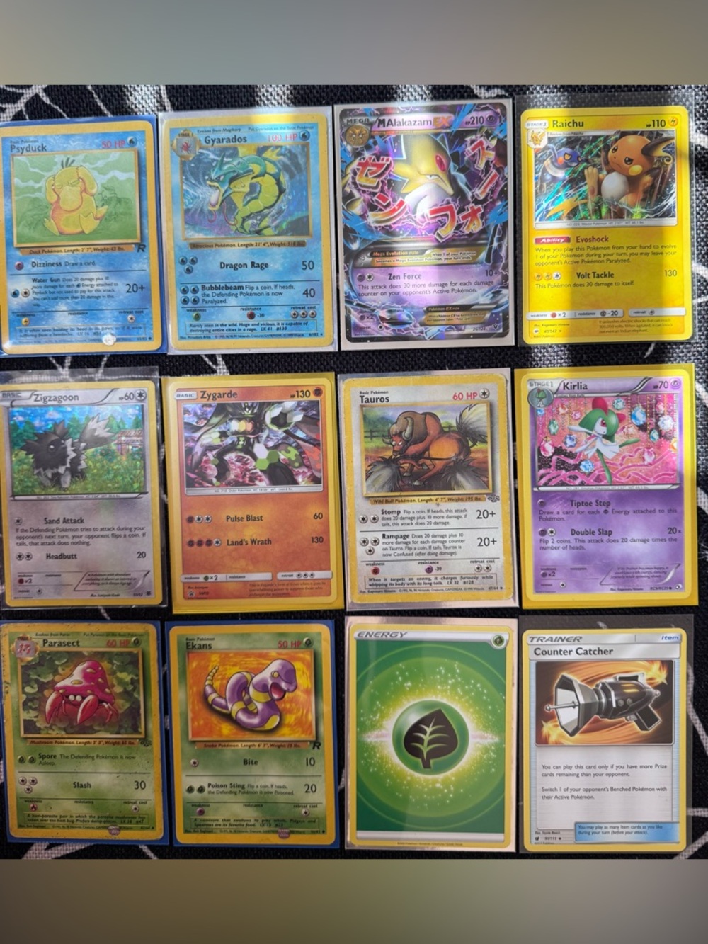Pokemon Trading Cards Collection - Yellow Blue Purple Green Black